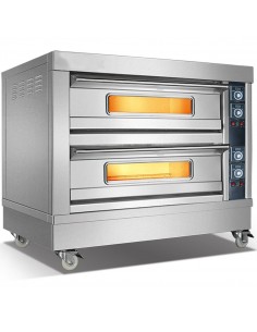 Commercial Pizza Oven Electric 870x630mm 13.2kW Capacity 12 Pizzas at 12" - Digital display | Stalwart DA-MAREO204D