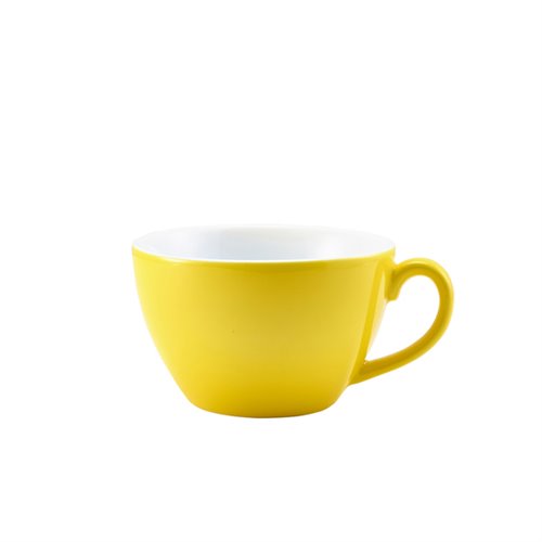 Genware Porcelain Yellow Bowl Shaped Cup 34cl/12oz