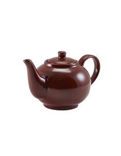 GenWare Porcelain Brown Teapot 45cl/15.75oz