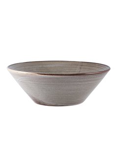 Terra Porcelain Grey Conical Bowl 19.5cm