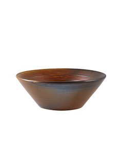 Terra Porcelain Rustic Copper Conical Bowl 14cm