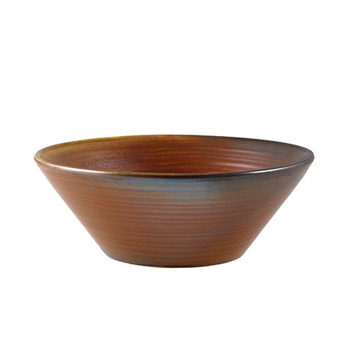 Terra Porcelain Rustic Copper Conical Bowl 16cm