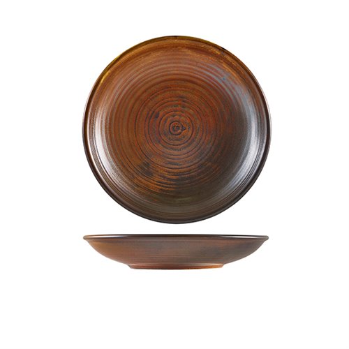 Terra Porcelain Rustic Copper Deep Coupe Plate 21cm