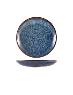 Terra Porcelain Aqua Blue Deep Coupe Plate 21cm