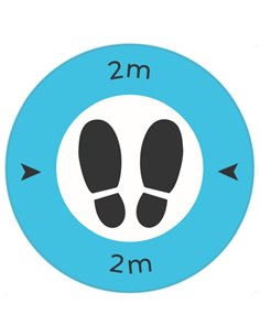 Safe Distance 2 Metre Floor Graphic (Pack of 10)