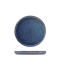 Terra Porcelain Aqua Blue Low Presentation Plate 18cm
