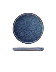 Terra Porcelain Aqua Blue Low Presentation Plate 21cm