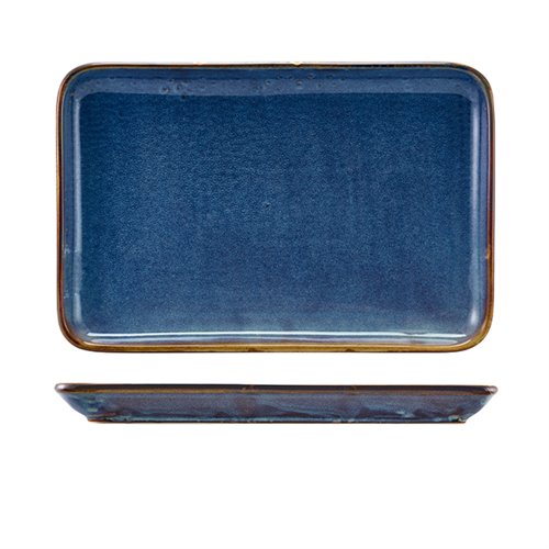 Terra Porcelain Aqua Blue Rectangular Platter 30 x 20cm