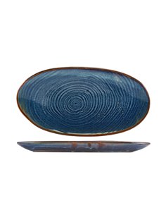 Terra Porcelain Aqua Blue Organic Platter 31cm