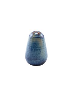 Terra Porcelain Aqua Blue Pepper Shaker