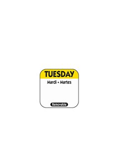 25mm Tuesday Removable Day Labels (1000)