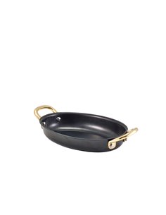 GenWare Black Vintage Steel Oval Dish 16.5 x 12.5cm