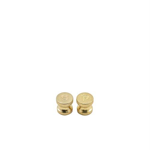 Engraved Gold Knobs For Salt/Pepper Grinders 6pcs