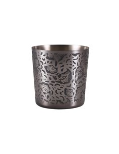 GenWare Black Floral Stainless Steel Serving Cup 8.5 x 8.5cm