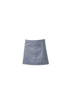 Grey Short Apron W/ Split Pocket 70 x 37cm