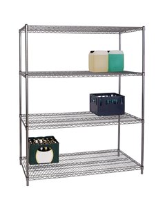 Commercial Stainless Steel Wire Shelving unit 4 tier 1200kg Width 1800mm Depth 600mm | DA-SS18060180A4