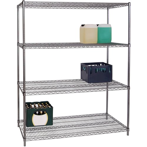 Commercial Stainless Steel Wire Shelving unit 4 tier 1200kg Width 1500mm Depth 600mm | DA-SS15060180A4