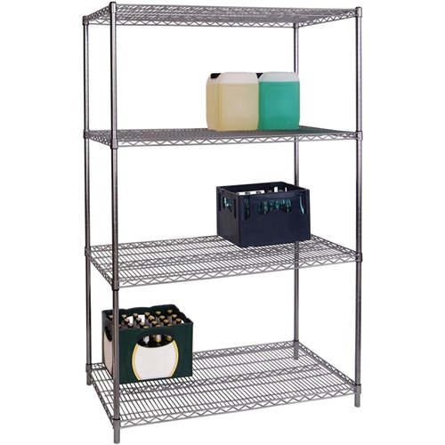 Commercial Stainless Steel Wire Shelving unit 4 tier 1200kg Width 1200mm Depth 600mm | DA-SS12060180A4