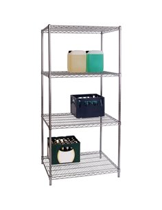 Commercial Stainless Steel Wire Shelving unit 4 tier 1200kg Width 900mm Depth 600mm | DA-SS9060180A4