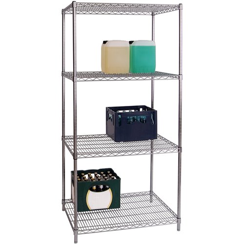 Commercial Stainless Steel Wire Shelving unit 4 tier 1200kg Width 900mm Depth 600mm | DA-SS9060180A4