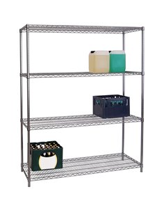 Commercial Stainless Steel Wire Shelving unit 4 tier 1200kg Width 1500mm Depth 450mm | DA-SS15045180A4