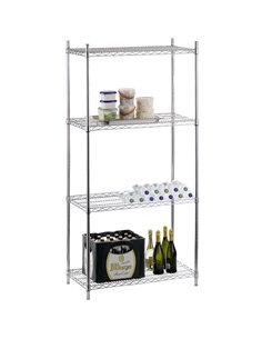 Commercial Stainless Steel Wire Shelving unit 4 tier 1200kg Width 900mm Depth 450mm | DA-SS9045180A4
