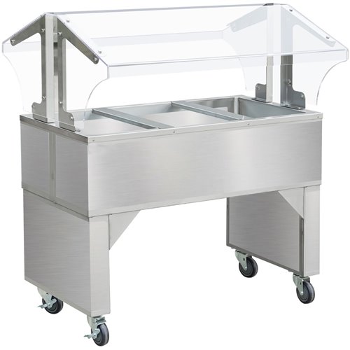 Commercial Buffet Ice Cooled Table with Sneeze Guard Stainless steel 1200x570x870mm | DA-BICT32042OB