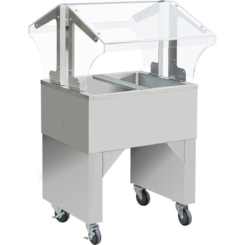 Commercial Buffet Ice Cooled Table with Sneeze Guard Stainless steel 810x570x870mm | DA-BICT22028OB