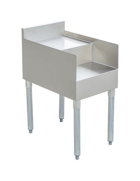 Commercial double step blender station with backsplash Stainless steel 380x580x760mm | DA-DSBS2315
