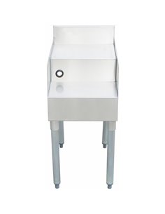 Commercial double step blender station with backsplash Stainless steel 380x580x760mm | DA-DSBS2315 2