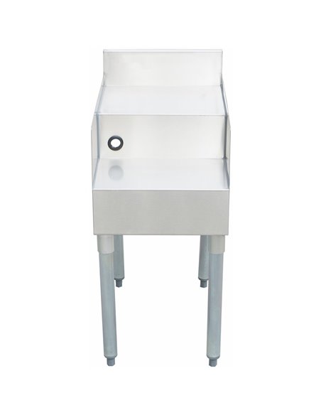 Commercial double step blender station with backsplash Stainless steel 380x580x760mm | DA-DSBS2315