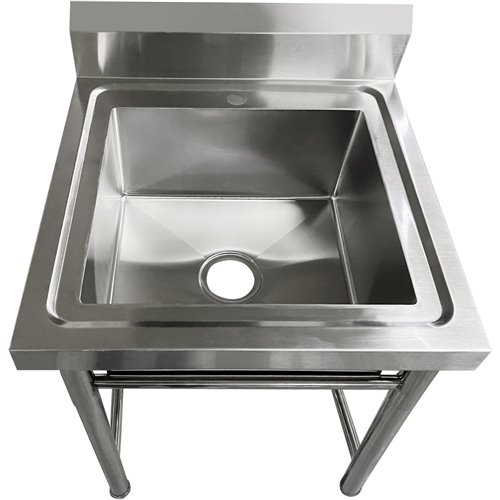Commercial Sink Stainless steel 600x600x900mm 1 bowl Splashback | DA-SINK6060