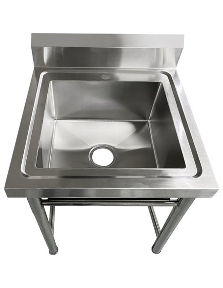 Commercial Sink Stainless steel 600x600x900mm 1 bowl Splashback | DA-SINK6060
