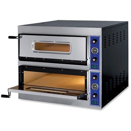 Italian Electric Pizza Oven Thermometer 2 chambers 660x990mm Capacity 6+6 pizzas at 13&quot 230V | XTS ESTART66-230