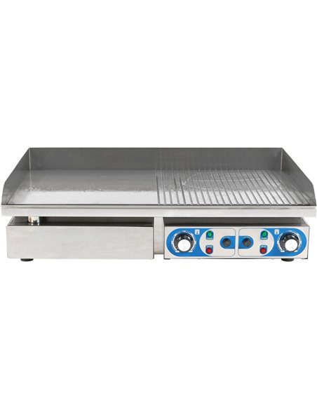 Commercial Giant Griddle Half Ribbed 728x393mm 2  Zones 4.4kW Electric | WHEG820AFR