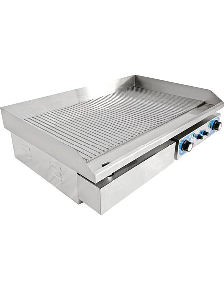 Commercial Griddle Ribbed 728x393mm 2 zones 4.4kW Electric | DA-WHEG820AR