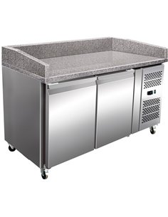 Refrigerated Pizza &amp Bakery Counter 2 doors Granite top Depth 800mm | DA-PZ26