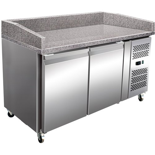 Refrigerated Pizza &amp Bakery Counter 2 doors Granite top Depth 800mm | DA-PZ26