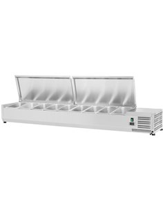 Refrigerated Servery Prep Top 1800mm 8xGN1/3 Depth 380mm Stainless steel lid | DA-GA518