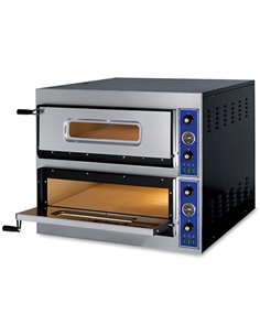 Italian Electric Pizza Oven Thermometer 2 chambers 660x990mm Capacity 6+6 pizzas at 13&quot 400V | XTS ESTART66
