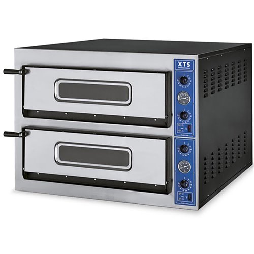 Italian Premium Electric Pizza Oven Thermometer 2 chambers 610x915mm Capacity 6+6 pizzas at 12&quot 400V | XTS F290EAPS