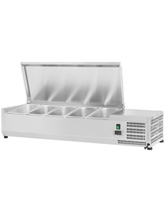 Refrigerated Servery Prep Top 1200mm 4xGN1/3 Depth 380mm Stainless steel lid | DA-GA512