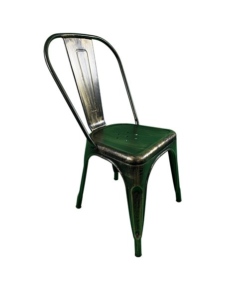 4pcs Bistro Dining Chair Steel Antique Bronze Indoors | DA-WW60BZ