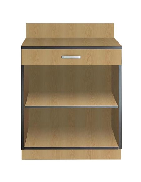 Natural Color Waitress Station with Drawer and Adjustable Shelf 915x610x915mm | DA-GSWS003N