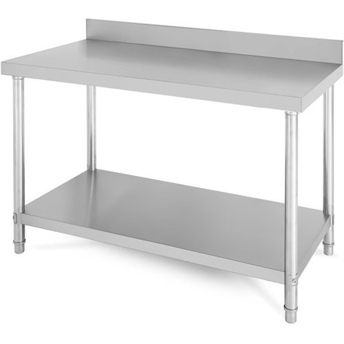 Commercial Work Table Stainless steel Rear upstand Bottom shelf 1200x700x850mm | DA-SW1207S