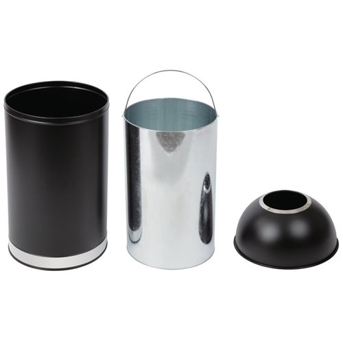 Commercial Open-Top Waste Bin 65 Litres Black | Stalwart DA-JY981065L