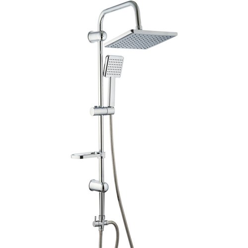 Shower Column with Hand Attachment and Soap Dish Chrome | Stalwart DA-029