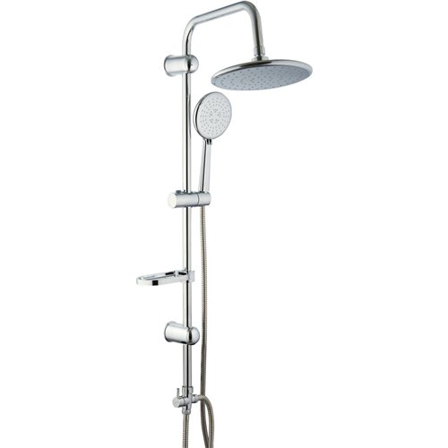 Shower Column with Hand Attachment and Soap Dish Chrome | Stalwart DA-033