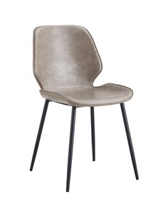 Side Dining Chair PU leather seat Natural | Stalwart DA-GSYH003N