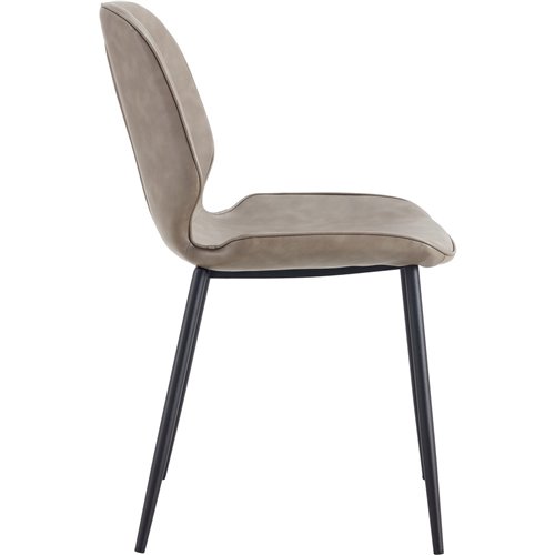 Side Dining Chair PU leather seat Natural | Stalwart DA-GSYH003N